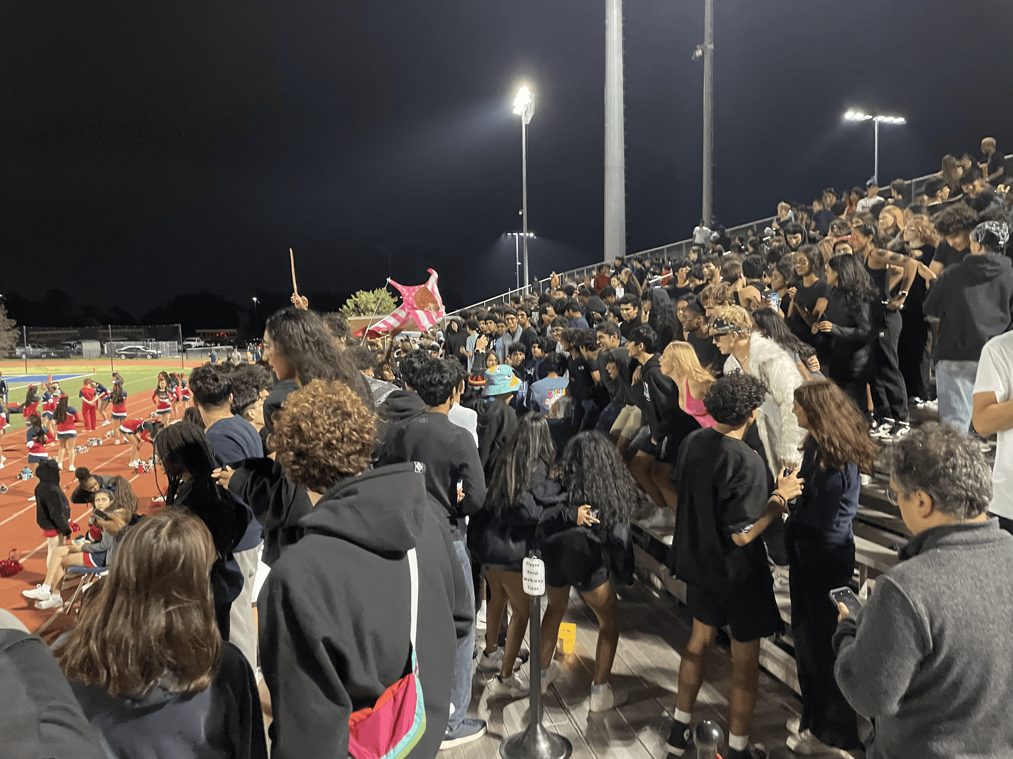 Friday night lights at the homecoming game.
