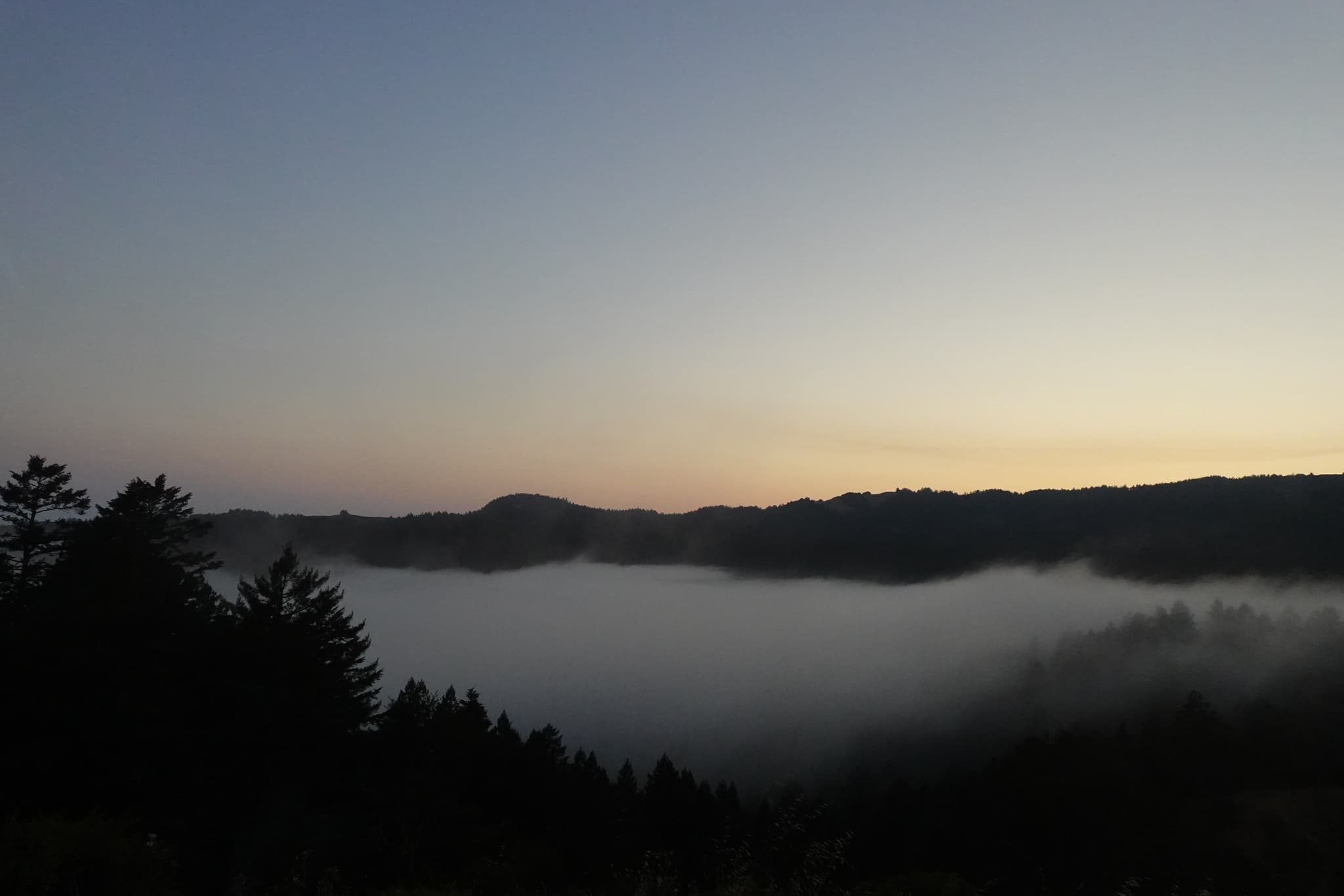 Some views of Mt. Tamalpais close to the sunset.