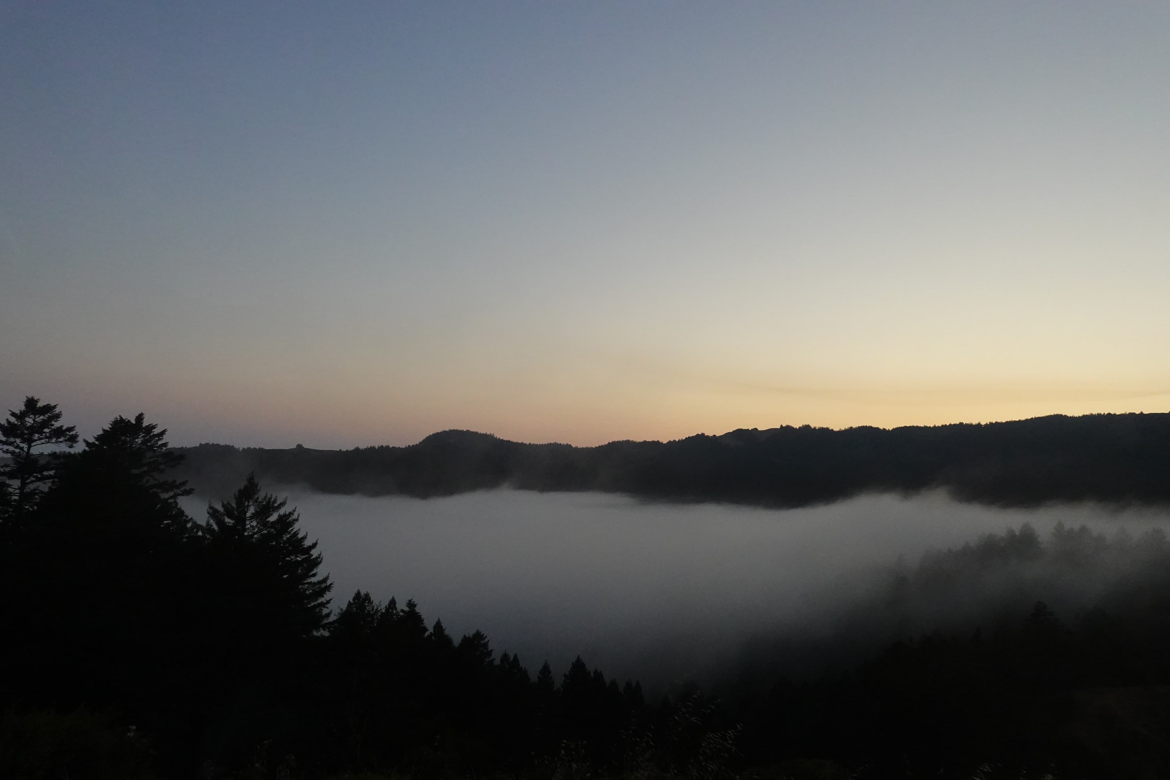 Some views of Mt. Tamalpais close to the sunset.